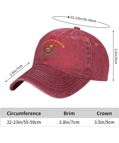 Baseball Hats for Men 1865 Juneteenth Tennis Hats Trendy Juneteenth is My Independence Days Beach Baseball Hat Red $9.75 Base...