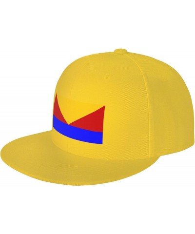 Flag of Vidalia, Louisiana Baseball Cap for Men Women Snapback Hat Trucker Flat Bill Caps Sun Hat Yellow $12.72 Baseball Caps