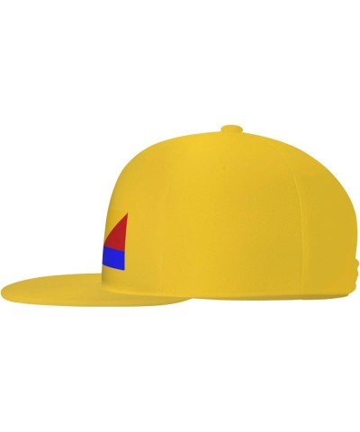 Flag of Vidalia, Louisiana Baseball Cap for Men Women Snapback Hat Trucker Flat Bill Caps Sun Hat Yellow $12.72 Baseball Caps