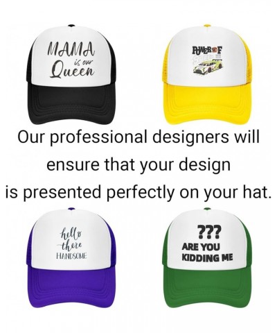 Custom Hats Design Your Own Text Name Image Photo Trucker Hats Purple $6.94 Baseball Caps