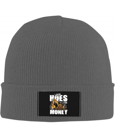 Beanie I Run Hoes for Money Beanie Hat Women Skull Cap Men Slouchy Hat Knitted Hat Hedging Head Hat Knit Hat Black Deep Heath...