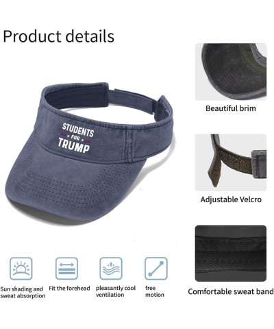 Students for Trump Sun Visors for Women Hat Sun Visor for Men Golf Hats Uv Protection Biden Visor Sun Hat Navy $10.39 Visors