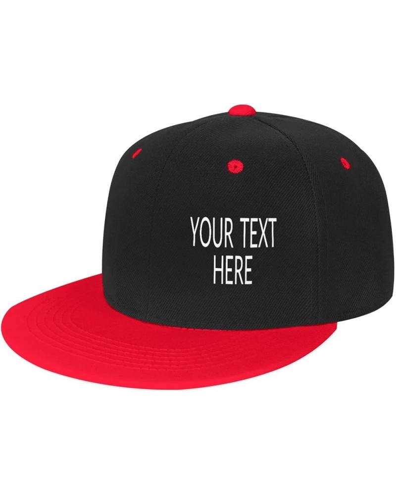 Custom Caps,Custom Logo Caps Your Custom Here,Custom Hat Design Your Own Classic Mens Womens Personalized Baseball Cap Red-1 ...