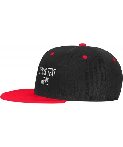 Custom Caps,Custom Logo Caps Your Custom Here,Custom Hat Design Your Own Classic Mens Womens Personalized Baseball Cap Red-1 ...