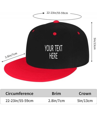 Custom Caps,Custom Logo Caps Your Custom Here,Custom Hat Design Your Own Classic Mens Womens Personalized Baseball Cap Red-1 ...