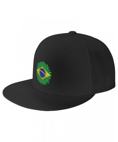 Brazil Flag Sunflower Baseball Cap Dad Trucker Flat Classic Adjustable Hats Flat-Brim Hatmen Women Hat Uv Protection Sun Prot...