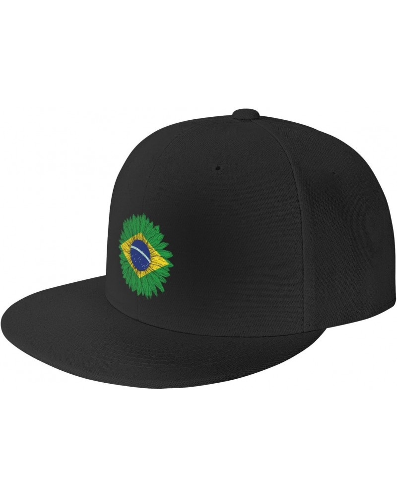 Brazil Flag Sunflower Baseball Cap Dad Trucker Flat Classic Adjustable Hats Flat-Brim Hatmen Women Hat Uv Protection Sun Prot...