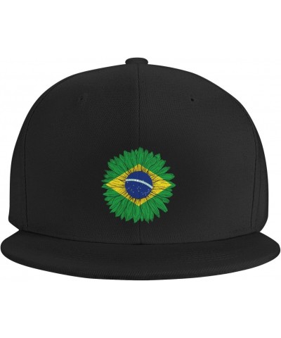 Brazil Flag Sunflower Baseball Cap Dad Trucker Flat Classic Adjustable Hats Flat-Brim Hatmen Women Hat Uv Protection Sun Prot...