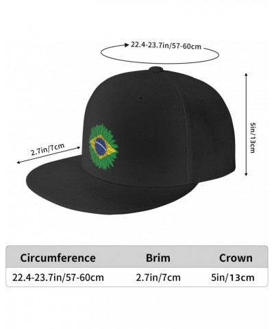 Brazil Flag Sunflower Baseball Cap Dad Trucker Flat Classic Adjustable Hats Flat-Brim Hatmen Women Hat Uv Protection Sun Prot...