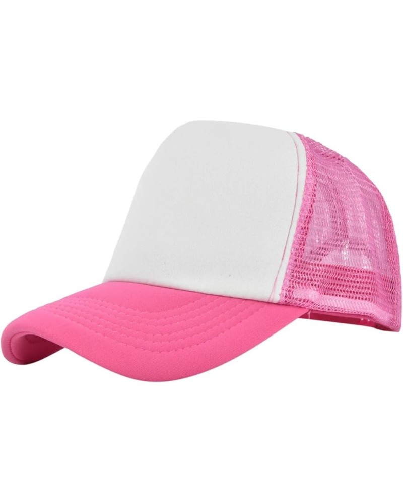 Womens and Mens Baseball Cap Sparkling Trucker Ponytail-Visor Hats for Traveling Hiking Outdoor Activities J2-hot Pink $8.54 ...