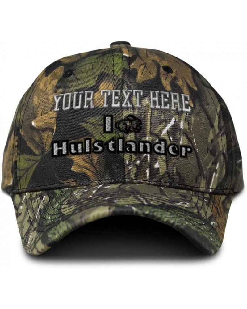 Camo Baseball Cap I Rabbit Hulstlander Cotton Hunting Dad Hats for Men & Women Forest Tree Green Personalized Text Here $16.9...