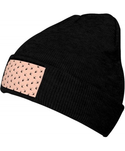 Multifunction Cartoon Bird Print Knitted Hat Gifts Outdoor Daily Unisexn Beanie Soft Warm,Elastic Black $10.78 Skullies & Bea...