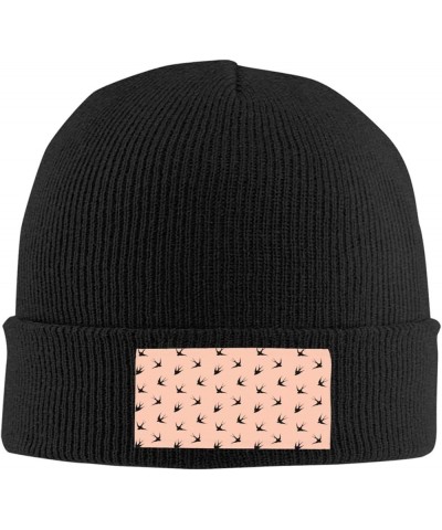 Multifunction Cartoon Bird Print Knitted Hat Gifts Outdoor Daily Unisexn Beanie Soft Warm,Elastic Black $10.78 Skullies & Bea...