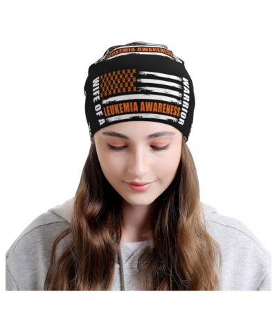 Wife of A Warrior Leukemia Support Squad Chic Knit Beanies: Cozy Skull Caps for Winter Warmth at Home & Outdoors!31 Black $10...