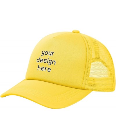 Custom Hats for Men Design Your Own Text Photo Logo Personalized Hats Yellow $7.22 Baseball Caps