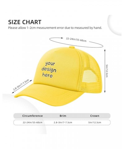 Custom Hats for Men Design Your Own Text Photo Logo Personalized Hats Yellow $7.22 Baseball Caps