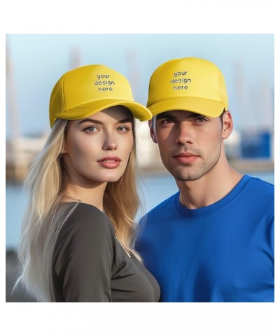 Custom Hats for Men Design Your Own Text Photo Logo Personalized Hats Yellow $7.22 Baseball Caps