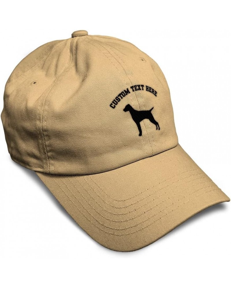 Soft Baseball Cap Vizsla Silhouette Embroidery Dogs Twill Cotton Dad Hats for Men & Women Khaki Personalized Text Here $15.11...