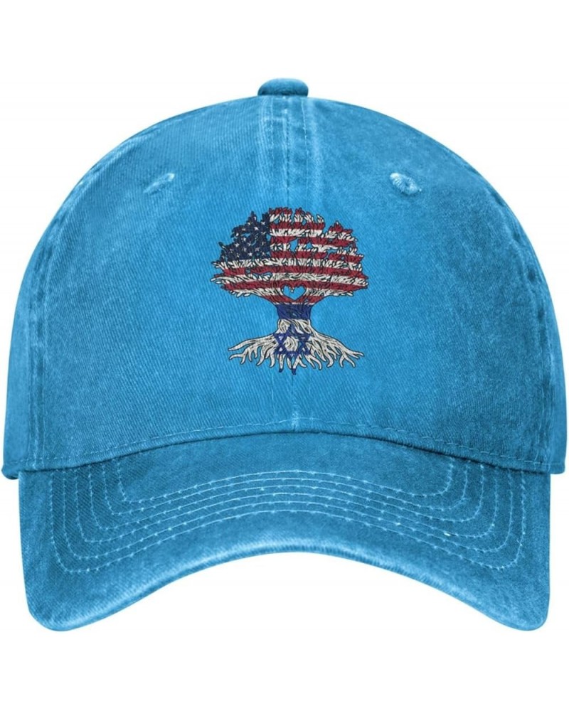 American Crown with Israel Roots Unisex Baseball Cap Cotton Fits Men Women Blue $11.72 Cowboy Hats