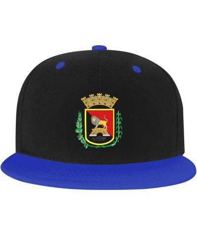 Escudo De Ponce, Puerto Rico Baseball Cap for Men Women Snapback Hat Adjustable Flat Bill Hats Blue $13.84 Baseball Caps