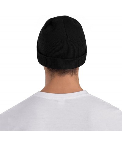 Aaron Music Carter Knit Hat Cap Beanie Warm Knitted Woolen Hats Fashionable Adults Stretch Black Black $11.64 Skullies & Beanies