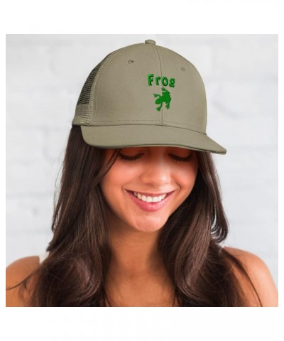 Custom Trucker Hat Baseball Cap Frog Reptiles Nature Cotton Scales Dad Hats for Men & Women Navy White Stripes Design Only $1...