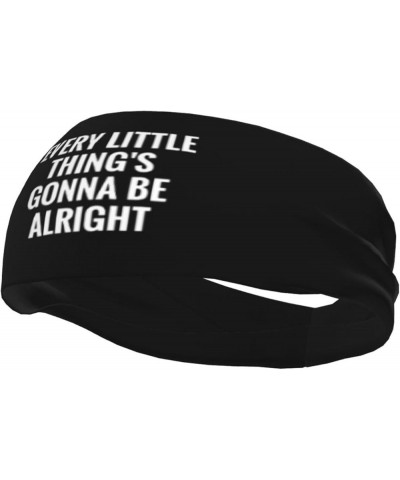 Every Little Thing Gonna Be Alright Funny Hairband Non Slip Sweatband Summer Sport Headbands for Men Women Black One Size $10...