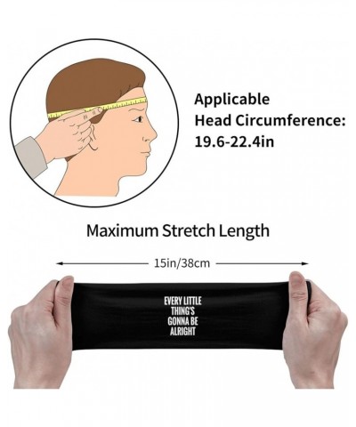 Every Little Thing Gonna Be Alright Funny Hairband Non Slip Sweatband Summer Sport Headbands for Men Women Black One Size $10...