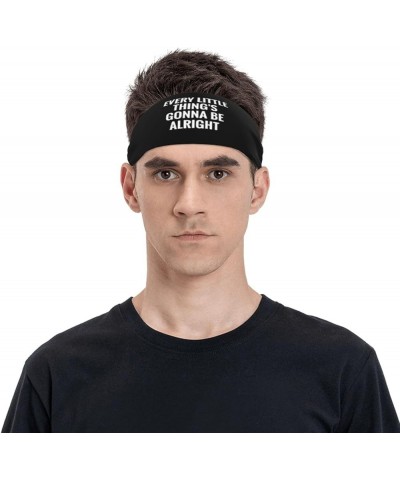 Every Little Thing Gonna Be Alright Funny Hairband Non Slip Sweatband Summer Sport Headbands for Men Women Black One Size $10...