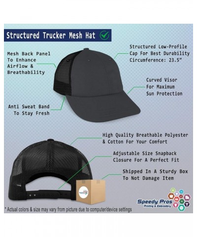 Trucker Hat Baseball Cap Meow Cats Cotton Dad Hats for Men & Women Dark Grey Black $17.39 Baseball Caps