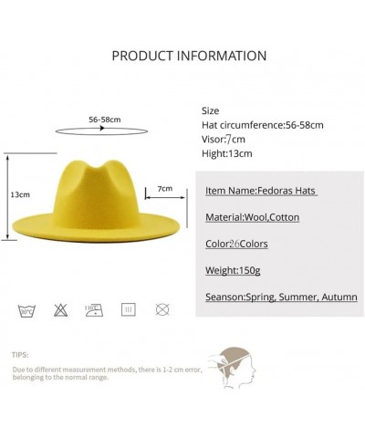 Women Men Woolen Fedora Hat with Leather Ribbon Gentleman Lady Wide Brim Jazz Church Panama Cap Army Gn $19.85 Fedoras