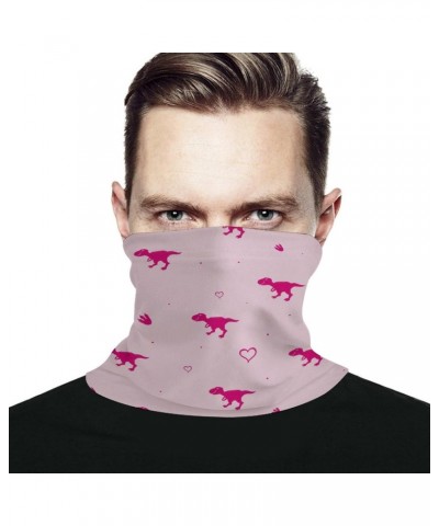 Dinosaur T Rex Face Mask Unisex Neck Gaiter Seamless Face Cover Scarf Bandanas with Drawstring for Cycling Hiking $13.67 Scarves