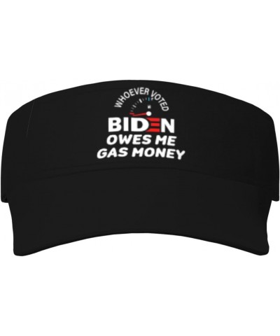 Whoever Voted Biden Owes Me Gas Money Ultimate Sun Defense Adult Sun Protection Visor149 Black $10.30 Visors