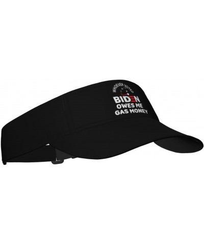 Whoever Voted Biden Owes Me Gas Money Ultimate Sun Defense Adult Sun Protection Visor149 Black $10.30 Visors