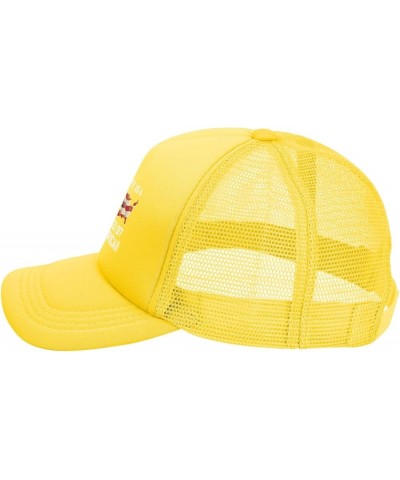 I Identifys As A Pissed Off American Mesh Trucker Hat Women Baseball Cap for Men Golf Dad Hat Snapback Hat Black Yellow $9.69...