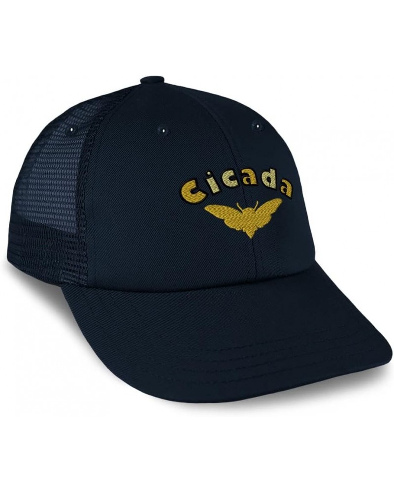 Custom Custom Trucker Hat Baseball Cap Cicada Insects Nature Cotton Biology Dad Hats for Men & Women Navy Design Only $14.40 ...