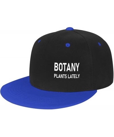 Botany Plants Lately Hat Adjustable Funny Flat Bill Baseball Cap Hip Hop Hats Men Women Blue $11.98 Baseball Caps