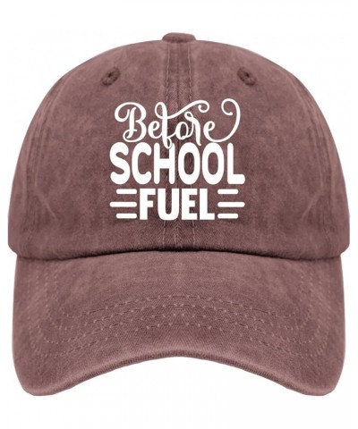 Cowboy hat Men Fuel beforee School Fuel snap Back hat Men Cute hat Gifts for Grandpa Cool Cap Wine Red $12.17 Cowboy Hats