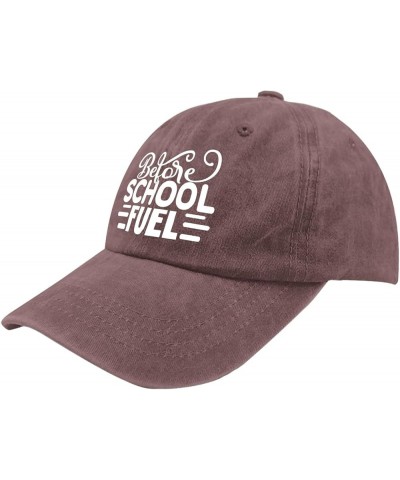 Cowboy hat Men Fuel beforee School Fuel snap Back hat Men Cute hat Gifts for Grandpa Cool Cap Wine Red $12.17 Cowboy Hats