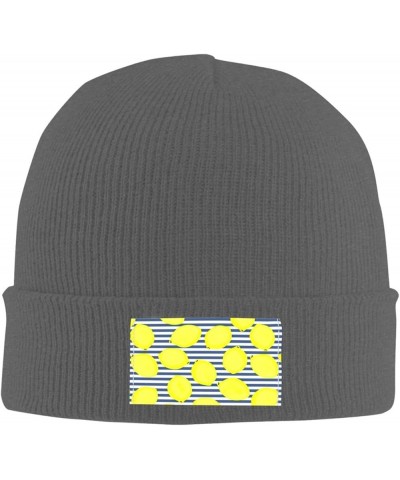 Lemon Print Beanie Hat Knitted Cap for Men Women,Thin Warm Knit Slouchy Ski Cap Winter Hip Hop Deep Heather $9.25 Skullies & ...