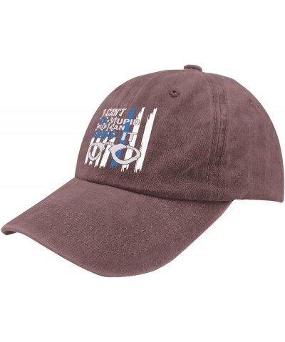 i Can't fix but i can Cuff it Hats Vintage Cotton Washed Baseball Caps Adjustable Dad Hat Crazy Wine Red $12.53 Baseball Caps