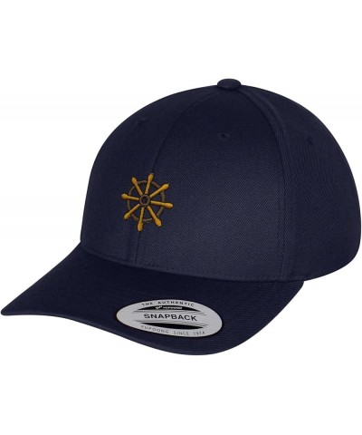 Boat Wheel Curved Bill Snapback Outdoor Cap Ocean Ship, Yatch Navy $13.49 Baseball Caps