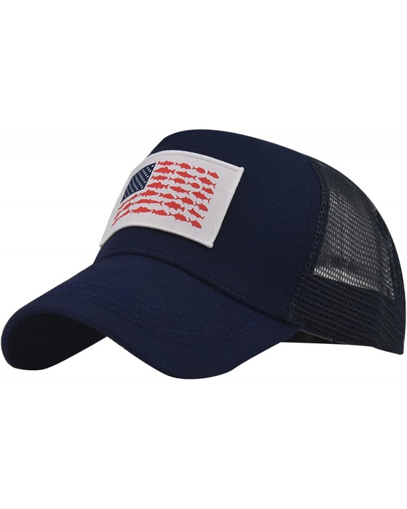 American Flag Patriotic USA Classic Mesh Snap Back Outdoors Trucker Baseball Cap Trucker Hat Black $6.17 Bucket Hats