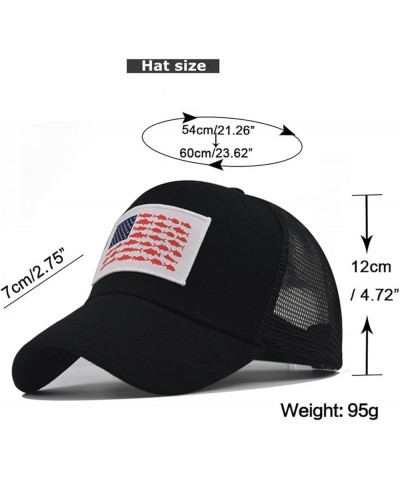 American Flag Patriotic USA Classic Mesh Snap Back Outdoors Trucker Baseball Cap Trucker Hat Black $6.17 Bucket Hats