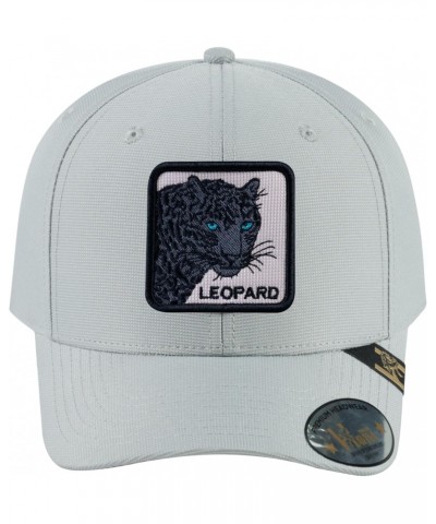 V2 Embroidered The Leopard V2-6 Panel Baseball Cap - Light Grey/Light Grey $26.99 Baseball Caps