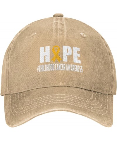 Cancer Hope Support Childhood Cancer Awareness Hat Men Women Childhood Cancer Awareness Baseball Cap Black Brown $11.10 Baseb...