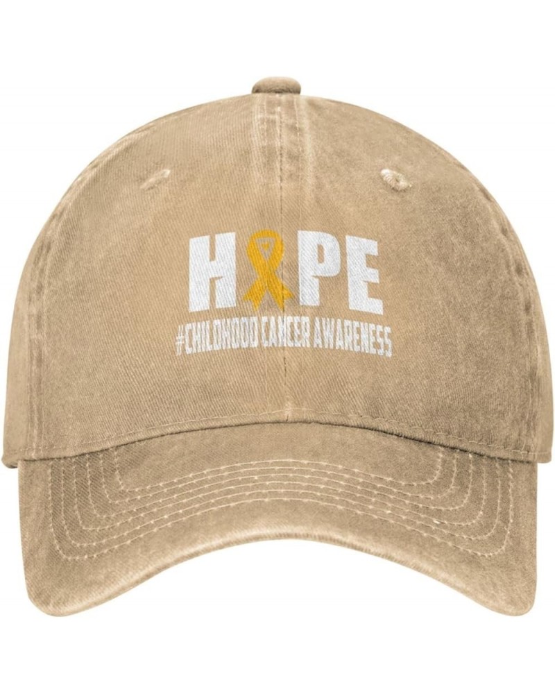 Cancer Hope Support Childhood Cancer Awareness Hat Men Women Childhood Cancer Awareness Baseball Cap Black Brown $11.10 Baseb...