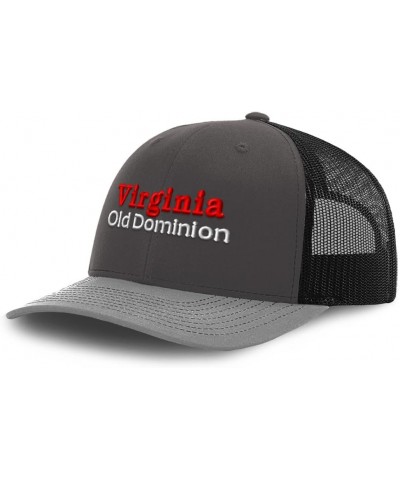 Trucker Hat Baseball Cap Virginia Old Dominion Cotton Dad Hats for Men & Women Gray Scale $11.34 Baseball Caps