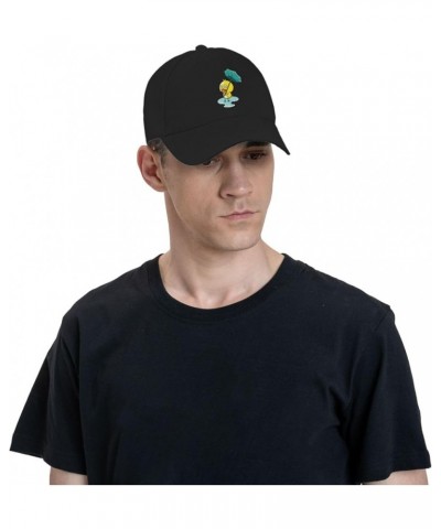 Duck in The Rain Umbrella Blown Over by The Wind Baseball Cap for Men Women Dad Hat Classic Adjustable Golf Hats Black $11.18...