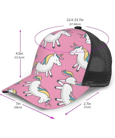 Unicorns Curved Brim Mesh Baseball Cap Casual Sun Hat All Seasons for Unisex Unicorns 97 $8.31 Baseball Caps